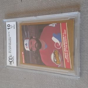 Vintage 1986 Donruss Jeff Reardon Beckett Graded 10 Montreal Expos MLB